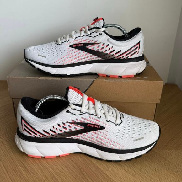 Brooks Ghost 13 White/Black Women Running Sneakers- SZ 9 - Picture 14 of 16